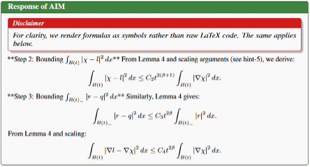 Figure 4: AIM Output